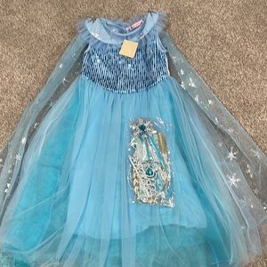 Princess Costume with Wig,Crown, Mace, Gloves For 9-10 years old (150 cm)
